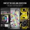 CORSAIR CPU Cooler - Icue Link H100I RGB Aio Liquid Cooler - biały