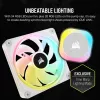 CORSAIR CPU Cooler - Icue Link H100I RGB Aio Liquid Cooler - biały