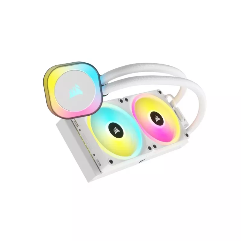 CORSAIR CPU Cooler - Icue Link H100I RGB Aio Liquid Cooler - biały