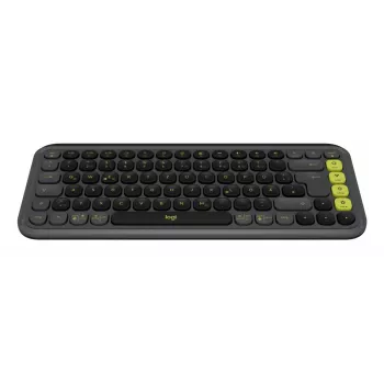 LOGITECH Klawiatura bezprzewodowa - Pop Icon Keys - grafitowo-zielona Qwertz niemiecka