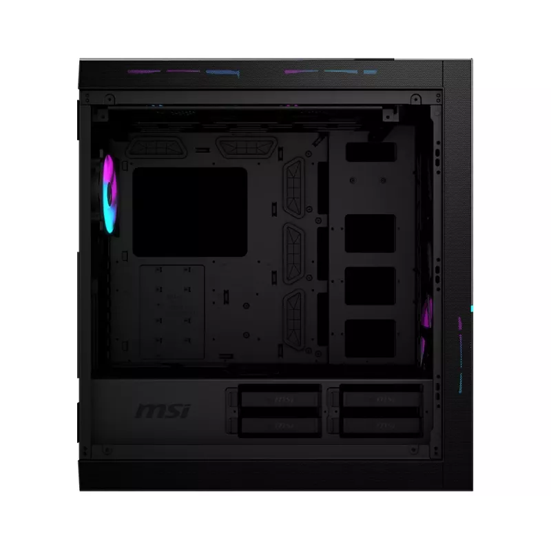 Obudowa komputerowa MSI MPG SEKIRA 500X Full Tower Gaming 'Czarna, 3x 200mm ARGB + 1x 200mm + 1x120mm ARGB Wentylatory, Mystic Light Sync, 8-kanałowy Hub ARGB, USB Type-C, Szklane panele, E-ATX, ATX, mATX, mini-ITX'