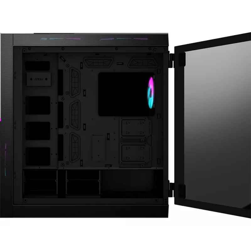 Obudowa komputerowa MSI MPG SEKIRA 500X Full Tower Gaming 'Czarna, 3x 200mm ARGB + 1x 200mm + 1x120mm ARGB Wentylatory, Mystic Light Sync, 8-kanałowy Hub ARGB, USB Type-C, Szklane panele, E-ATX, ATX, mATX, mini-ITX'