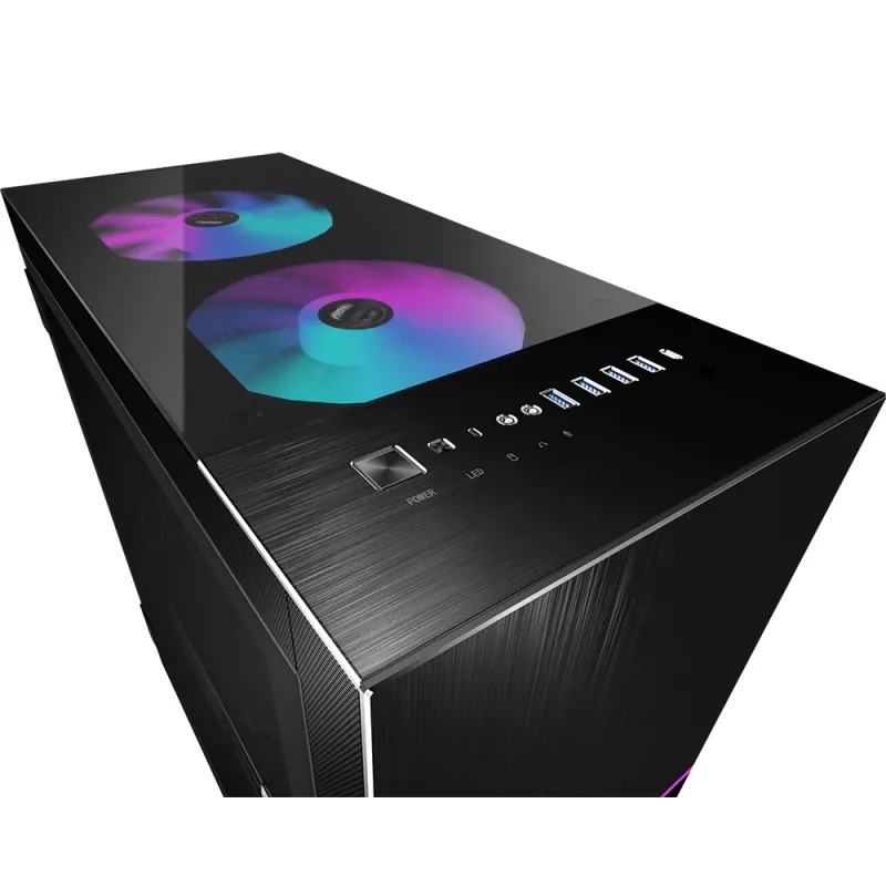 Obudowa komputerowa MSI MPG SEKIRA 500X Full Tower Gaming 'Czarna, 3x 200mm ARGB + 1x 200mm + 1x120mm ARGB Wentylatory, Mystic Light Sync, 8-kanałowy Hub ARGB, USB Type-C, Szklane panele, E-ATX, ATX, mATX, mini-ITX'