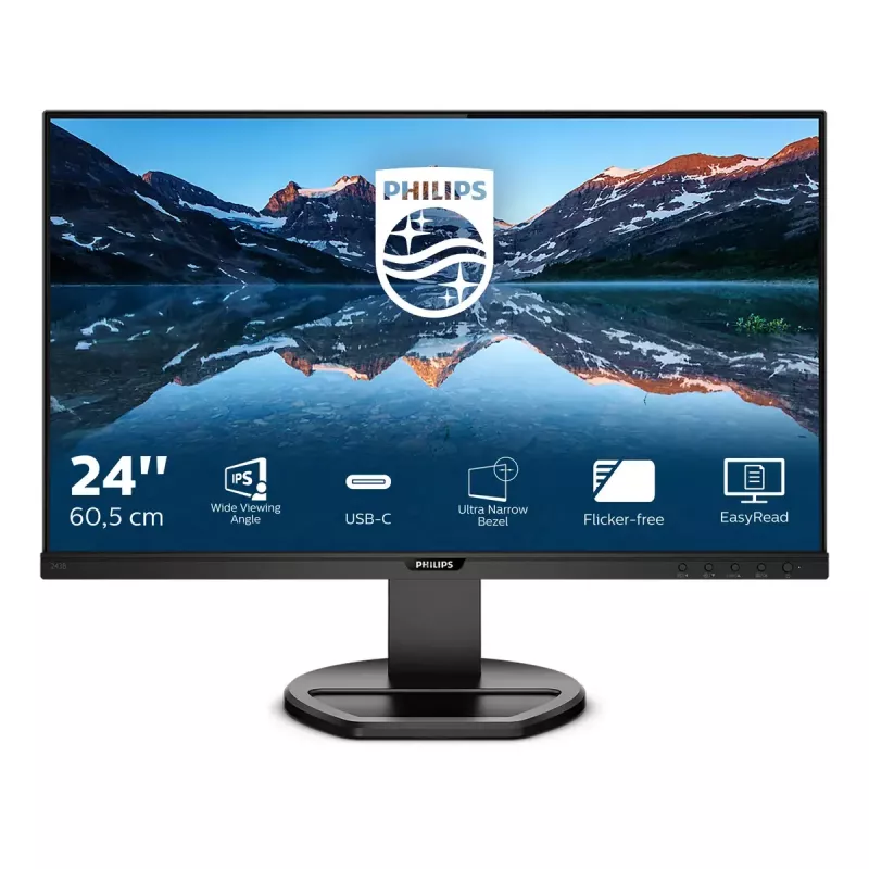 Philips B Line 243B9/00 monitor komputerowy 60,5 cm (23,8 cala) 1920 x 1080 pikseli Full HD LED Czarny