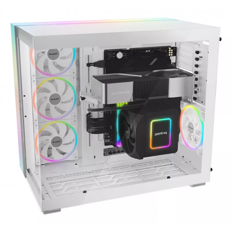 Obudowa PC bequiet! LIGHT BASE 900 FX Full Tower Biała — Full Tower, XL-ATX, wentylatory RGB, GPU do 49,5 cm, cooler CPU do 190 mm