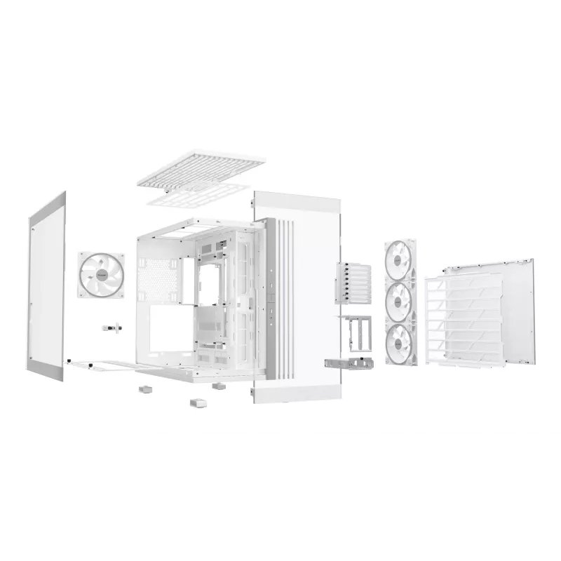 Obudowa PC bequiet! LIGHT BASE 900 FX Full Tower Biała — Full Tower, XL-ATX, wentylatory RGB, GPU do 49,5 cm, cooler CPU do 190 mm