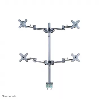 Neomounts FPMA-D935D4 Uchwyt do monitora 10-27 cali, Zacisk, 6 kg, 25,4 cm (10 cali), 68,6 cm (27 cali), 100 x 100 mm, Srebrny