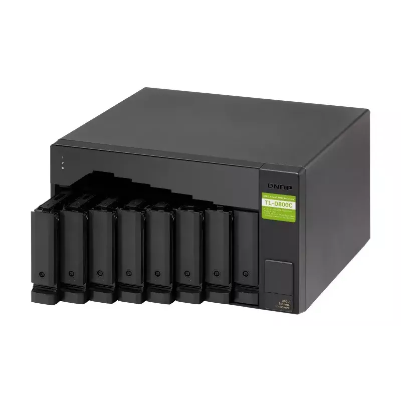 QNAP TL-D800C - Festplatten-Array - JBOD - 8 Schächte (SATA-600) - USB 3.2 Gen 2 (extern)