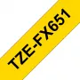 Taśma do drukarek etykiet Brother TZE-FX651 Czarny na żółtym TZ