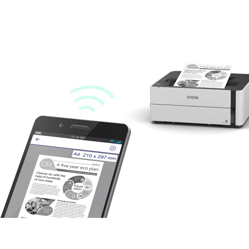 Epson EcoTank ET-M1180, Kolor, 1200 x 2400 DPI, 1, A4, 5000 stron miesięcznie, 39 ppm