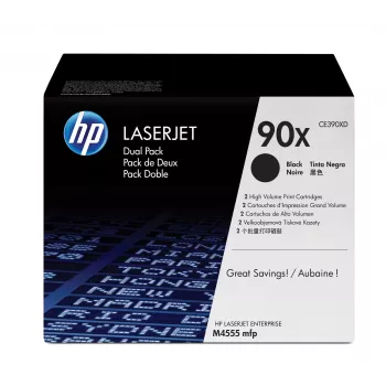 HP 90X 2-pak wysokowydajny czarny oryginalny toner LaserJet