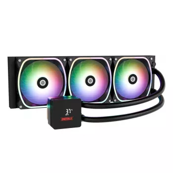 Chłodzenie cieczą All-in-one ENERMAX Aquafusion II 360 mm, wentylatory 120 mm, 380 W TDP, czarny