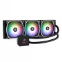 Chłodzenie cieczą All-in-one ENERMAX Aquafusion II 360 mm, wentylatory 120 mm, 380 W TDP, czarny