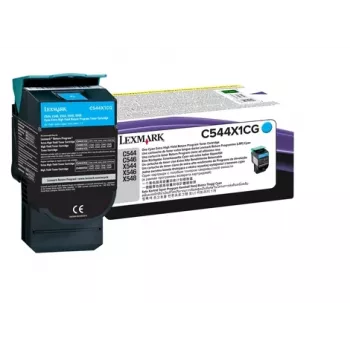 Kaseta z tonerem LEXMARK - 4 tys. stron - Cyjan do C544/X544 (0c544x1cg)