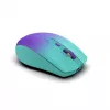 Mysz bezprzewodowa INCA Iwm-511rm - RF bezprzewodowa + Bluetooth + USB Type-C - 1600 dpi - 6 przycisków - zielono-fioletowa