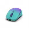 Mysz bezprzewodowa INCA Iwm-511rm - RF bezprzewodowa + Bluetooth + USB Type-C - 1600 dpi - 6 przycisków - zielono-fioletowa