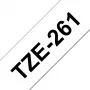Taśma do drukarek etykiet Brother TZE-261, czarny na białym TZ