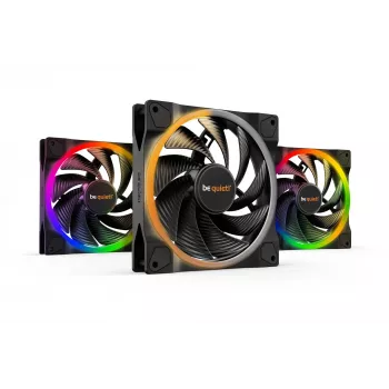 be quiet Light Wings 140mm ARGB PWM High Speed Fan Czarny 3 Pack