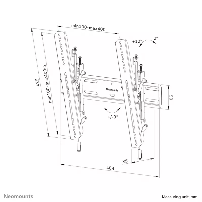 Uchwyt ścienny do TV Neomounts WL35S-850BL14 Maks. waga 50 kg 32-75 cali