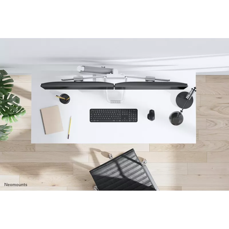 Neomounts DS75-450WH2 Uchwyt do monitora 17-32 cala - sprężyna gazowa - Topfix - ogranicznik 180°