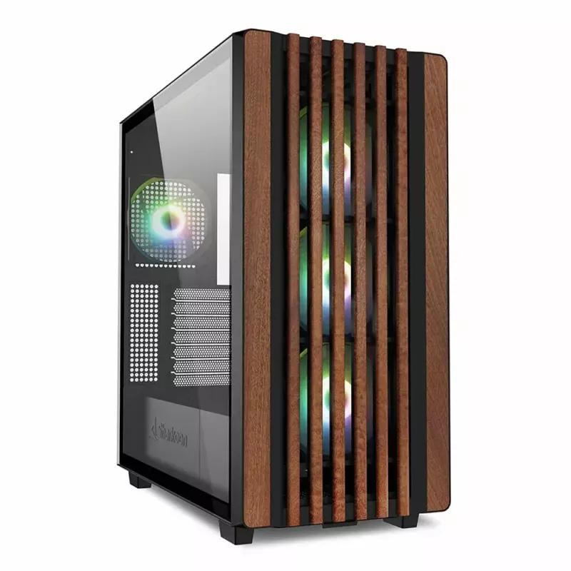 Obudowa PC Sharkoon REBEL C70G RGB Full Tower Czarny, Drewno
