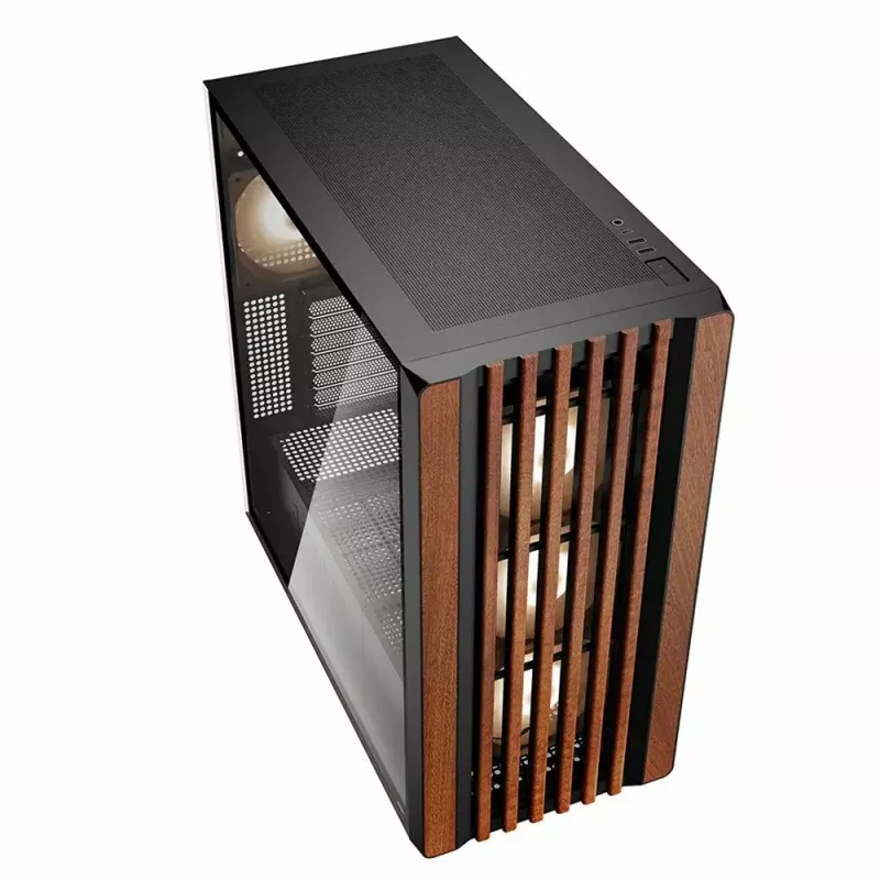 Obudowa PC Sharkoon REBEL C70G RGB Full Tower Czarny, Drewno