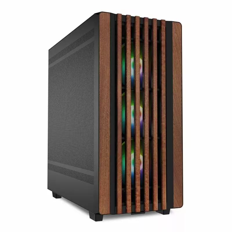 Obudowa PC Sharkoon REBEL C70M RGB Full Tower Czarny, Drewno