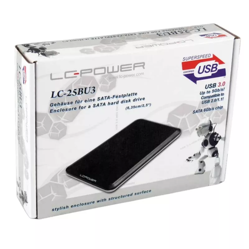 LC-POWER Obudowa HDD Lc-25bu3 - USB 3.0 6,35cm/2.5cali Czarna