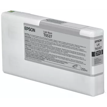 Epson T6537 Light Czarny wkład atramentowy (200 ml), Jasnoczarny, Atrament pigmentowy, 200 ml, 1 szt.