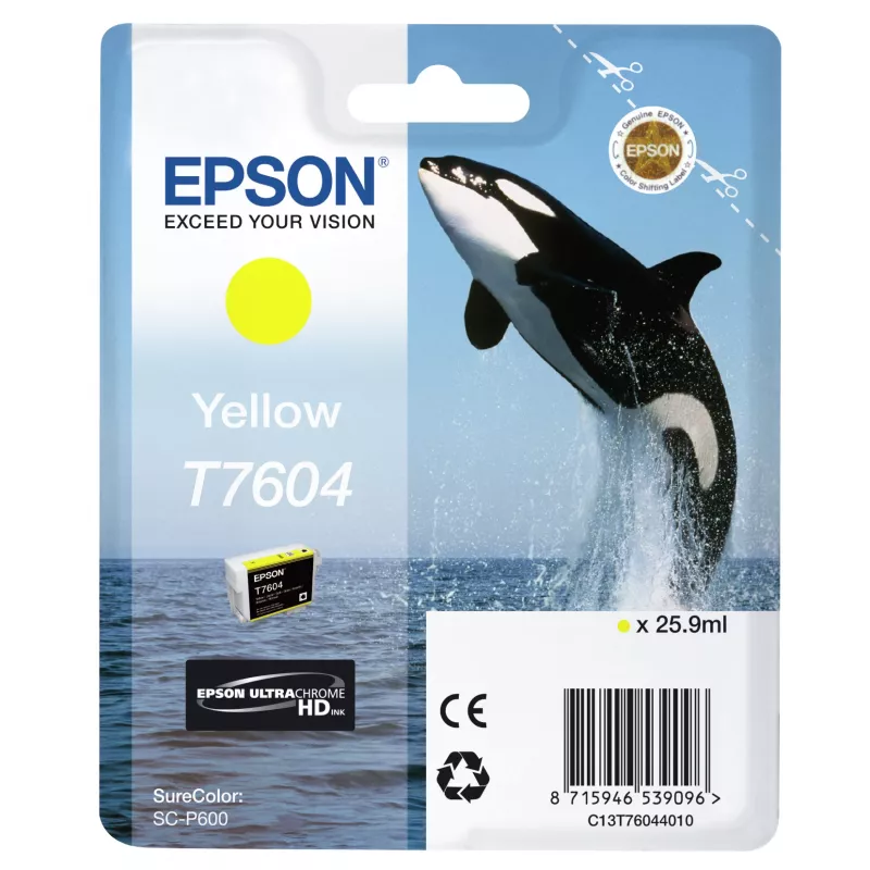 Wkład atramentowy Epson T7604 żółty