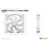 bequiet! LIGHT WINGS LX 140mm PWM 3-Pack Biały — wentylatory 140×25 mm, 1200 RPM, 95 m³/h, diody RGB