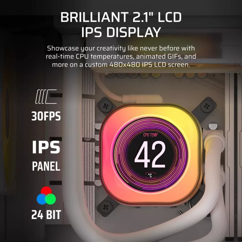 Chłodzenie procesora CORSAIR - Icue Link Titan 360 Rx LCD chłodzenie cieczą
