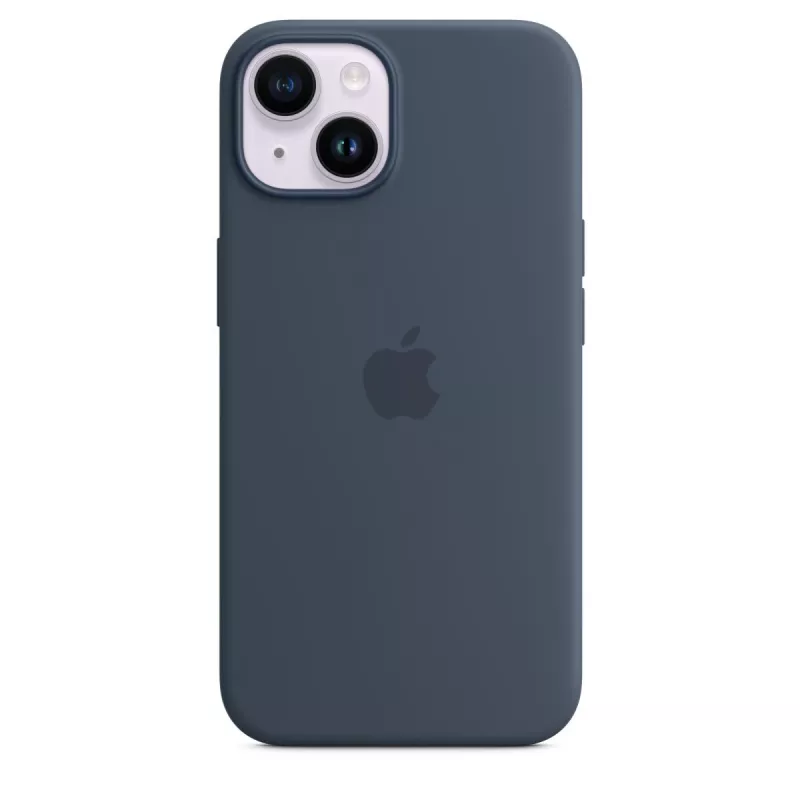 APPLE iPhone 14 - Silikonowe etui z MagSafe - Storm niebieski