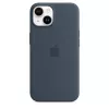 APPLE iPhone 14 - Silikonowe etui z MagSafe - Storm niebieski