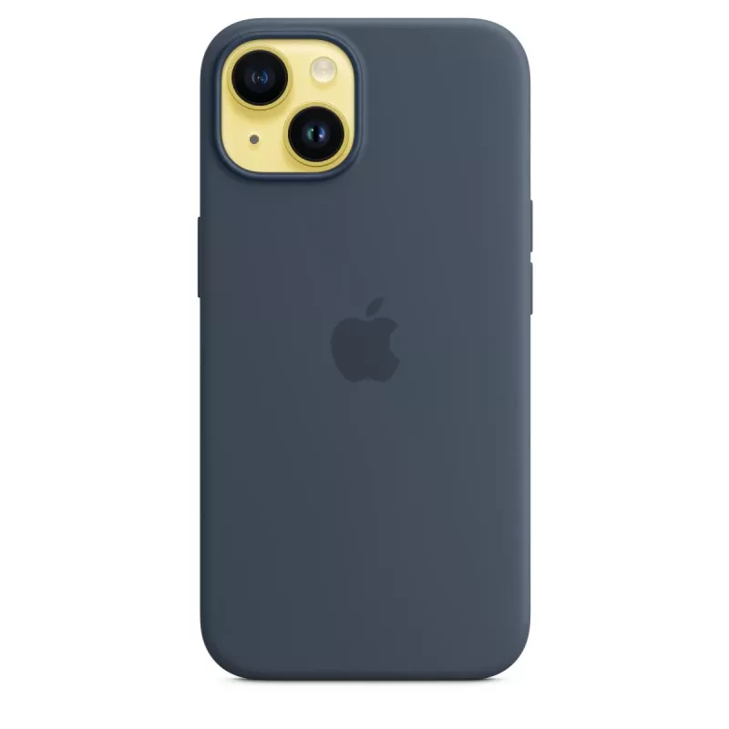 APPLE iPhone 14 - Silikonowe etui z MagSafe - Storm niebieski