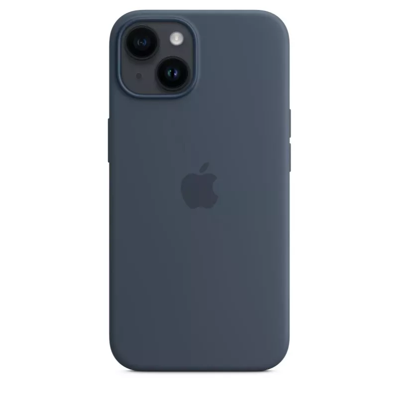APPLE iPhone 14 - Silikonowe etui z MagSafe - Storm niebieski