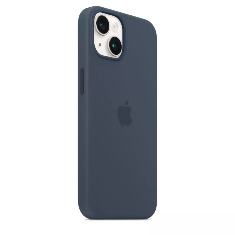 APPLE iPhone 14 - Silikonowe etui z MagSafe - Storm niebieski