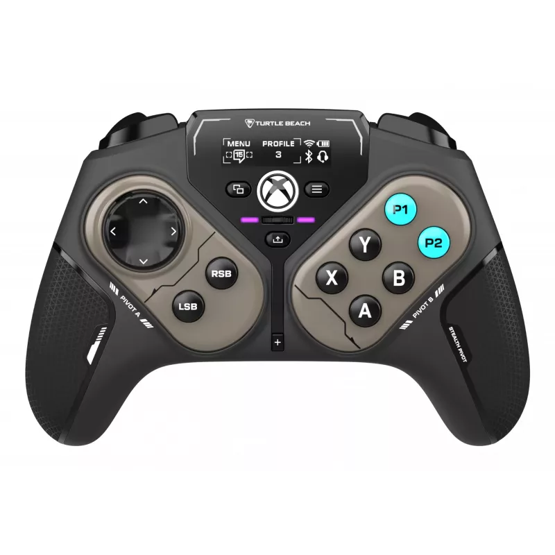 Bezprzewodowy inteligentny kontroler do gier Turtle Beach Stealth Pivot z obrotowymi modułami, wyświetlaczem, drążkami hallotronowymi, programowalnymi przyciskami na PC, Xbox Series X|S i Xbox One