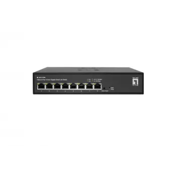 LevelOne Hilbert 10” 8-Port Gigabit Smart Lite Switch, 8 x Gigabit RJ45 (10/100/1000)
