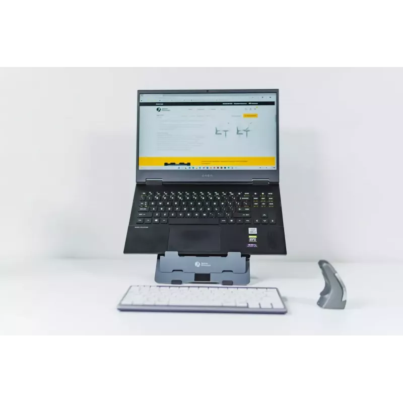 Podstawka pod laptop BakkerElkhuizen FlexTop 170 Czarny Ciemnoszary Aluminium Guma Stal