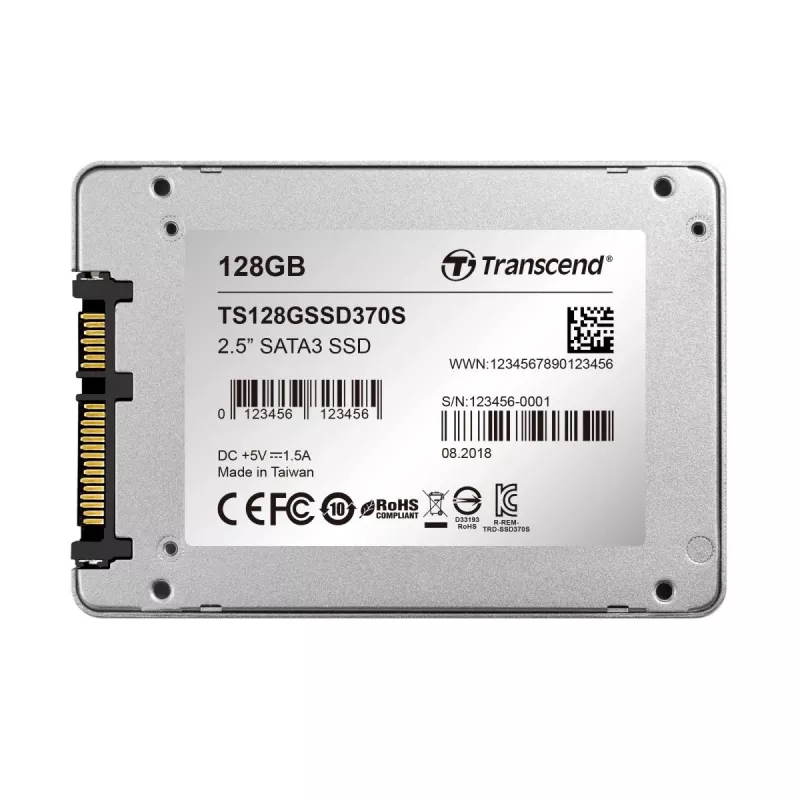 TRANSCEND SSD 370 128GB 2.5in SATA Ill 6gb/s Mlc Aluminium Housing