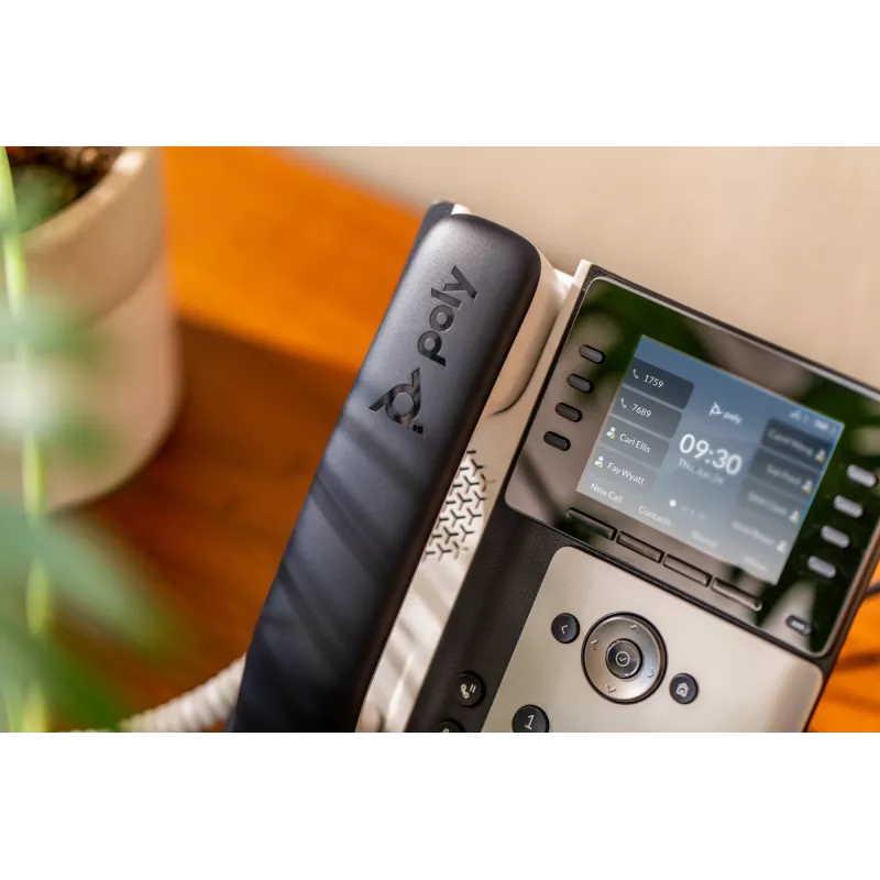 HP Poly Edge E350 IP Phone z obsługą PoE, IPS, 320 x 240 pikseli, 4:3, WPA2-Enterprise, EAP-TLS, HTTPS, ENERGY STAR, RoHS, Federal Communications Commission (FCC), CE, BSMI
