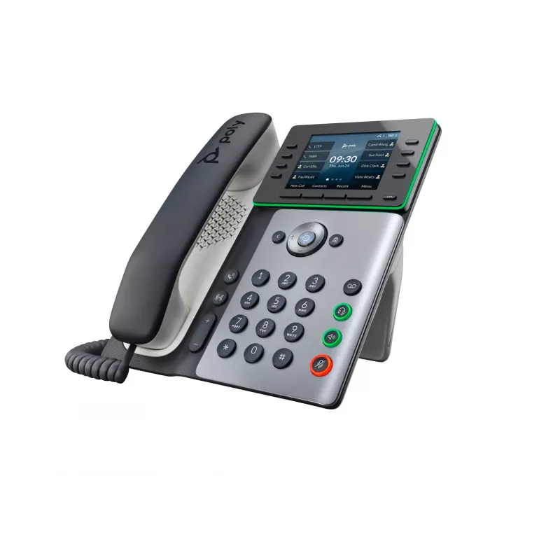 HP Poly Edge E350 IP Phone z obsługą PoE, IPS, 320 x 240 pikseli, 4:3, WPA2-Enterprise, EAP-TLS, HTTPS, ENERGY STAR, RoHS, Federal Communications Commission (FCC), CE, BSMI