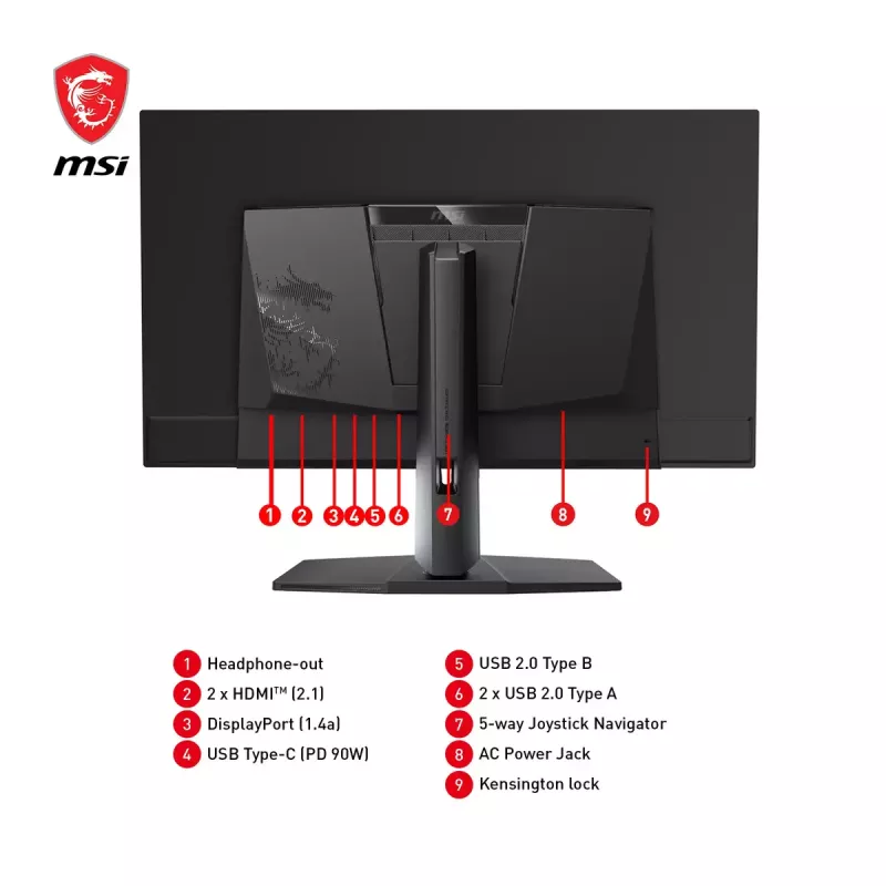 Monitor komputerowy MSI MPG 321URXDE QD-OLED 80 cm (31,5 cala) 3840 x 2160 pikseli 4K Ultra HD Czarny