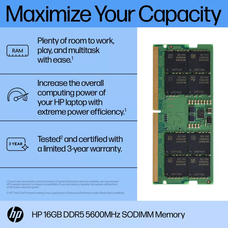Moduł pamięci HP 16GB DDR5 5600 SODIMM 1 x 16 GB 5600 MHz