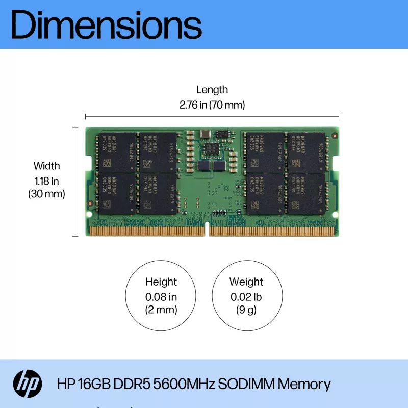 Moduł pamięci HP 16GB DDR5 5600 SODIMM 1 x 16 GB 5600 MHz