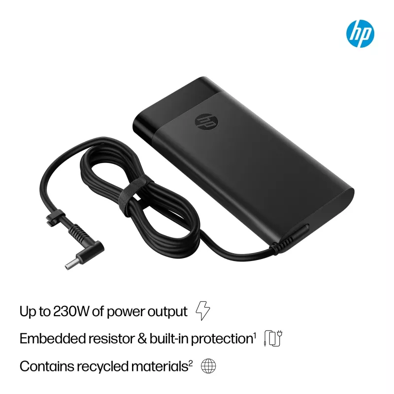 HP 230W Smart AC Adapter, laptop, do użytku wewnątrz pomieszczeń, 115 V, 47–63 Hz, 230 W, 19,5 V