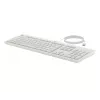 Kombinacja myszy i klawiatury przewodowej HP 225, pełnowymiarowa (100%), przewodowa, USB, biała, mysz w zestawie