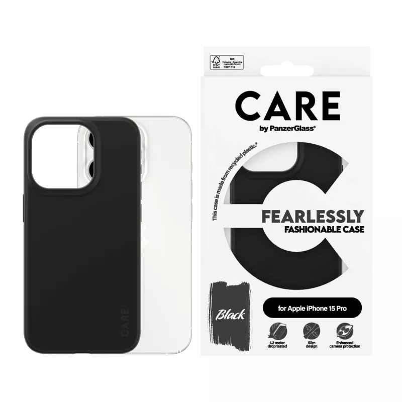 PanzerGlass CARE™ by ® etui Czarny iPhone 15 Pro