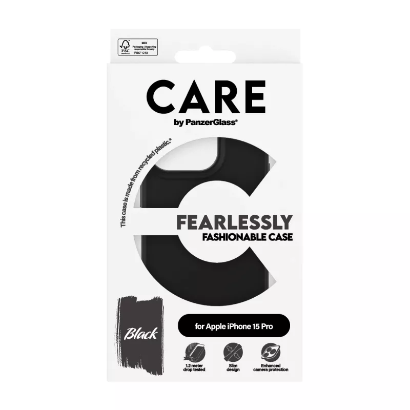 PanzerGlass CARE™ by ® etui Czarny iPhone 15 Pro